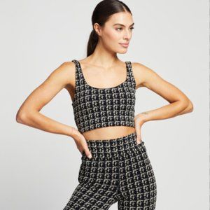 The Upside Boucle Jacquard Gingham Lana Crop